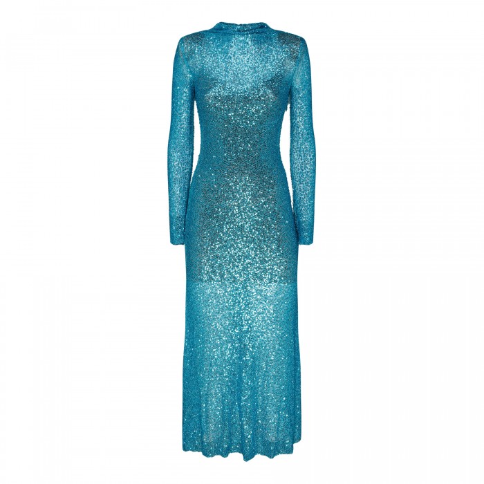 Blue beaded maxi dress | Le Noir - Unconventional Luxury