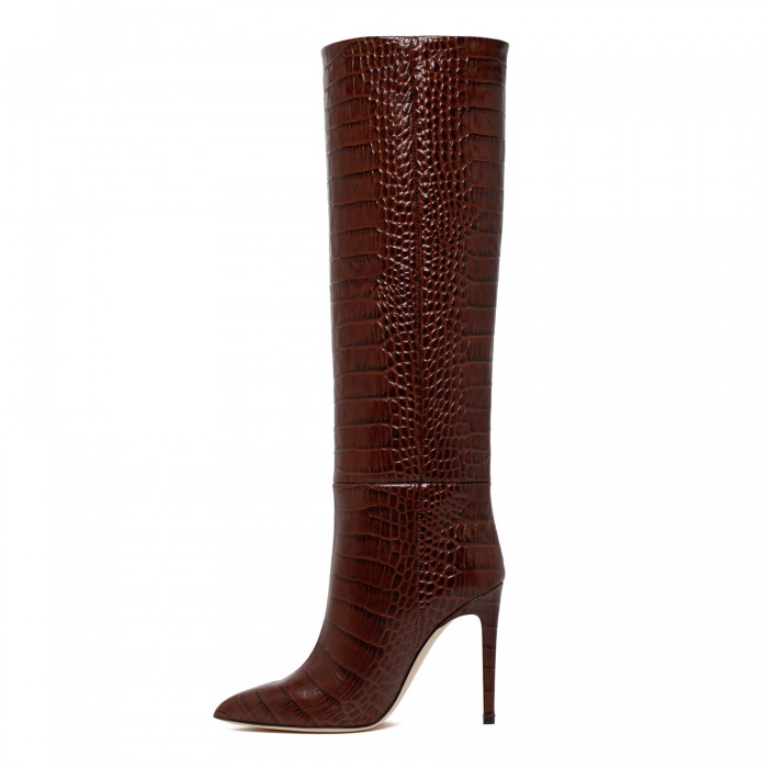 Stiletto brown boots