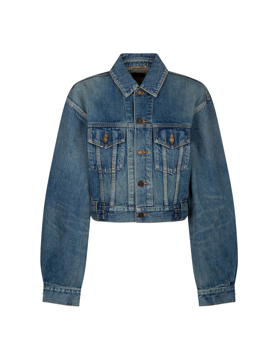 Blue denim crop jacket