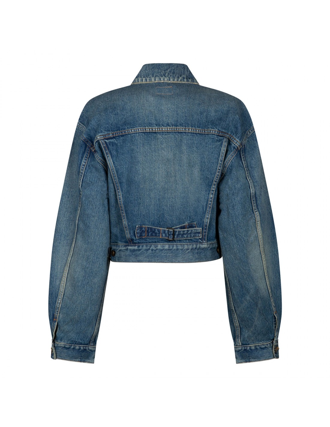 Blue denim crop jacket