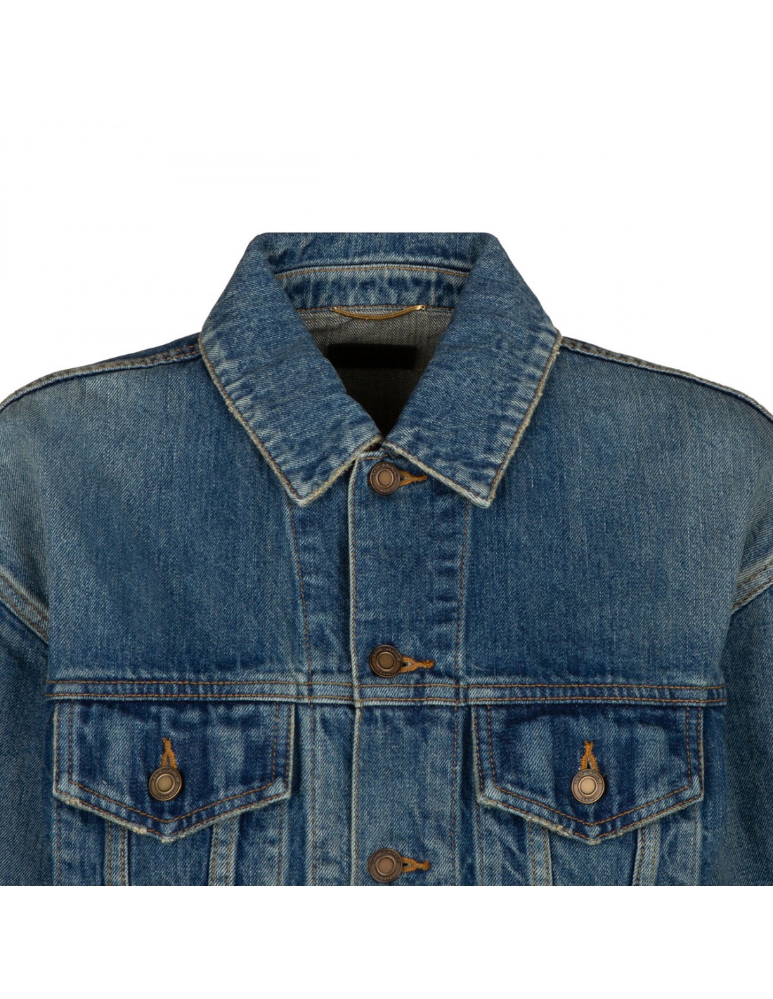 Blue denim crop jacket