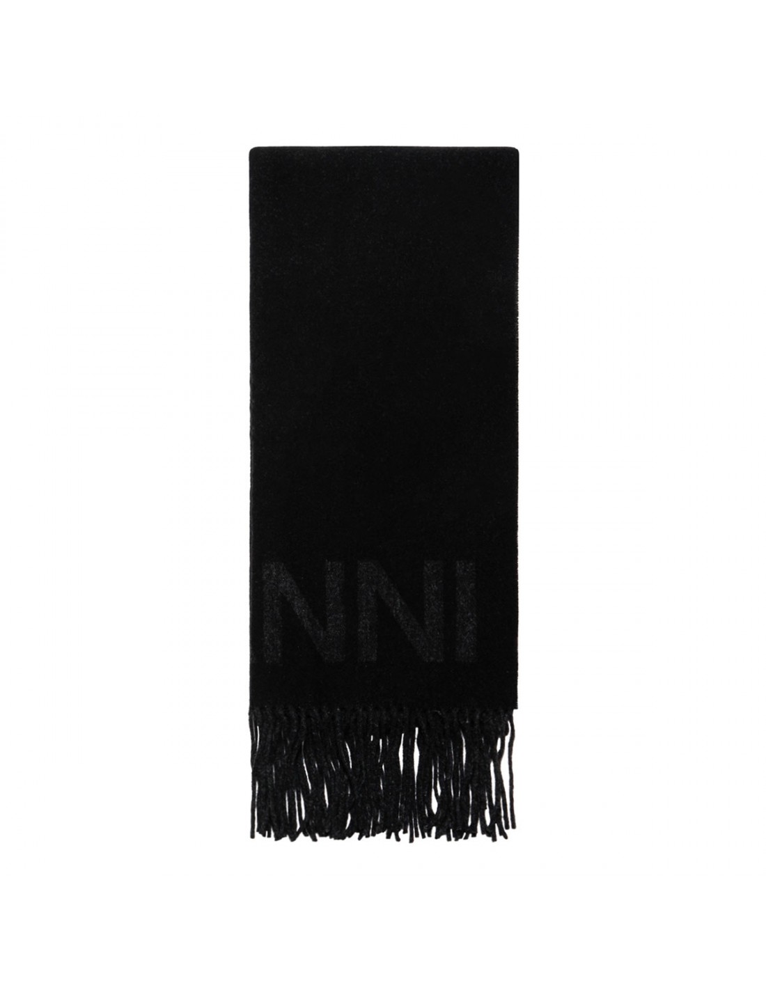 Fringed wool scarf