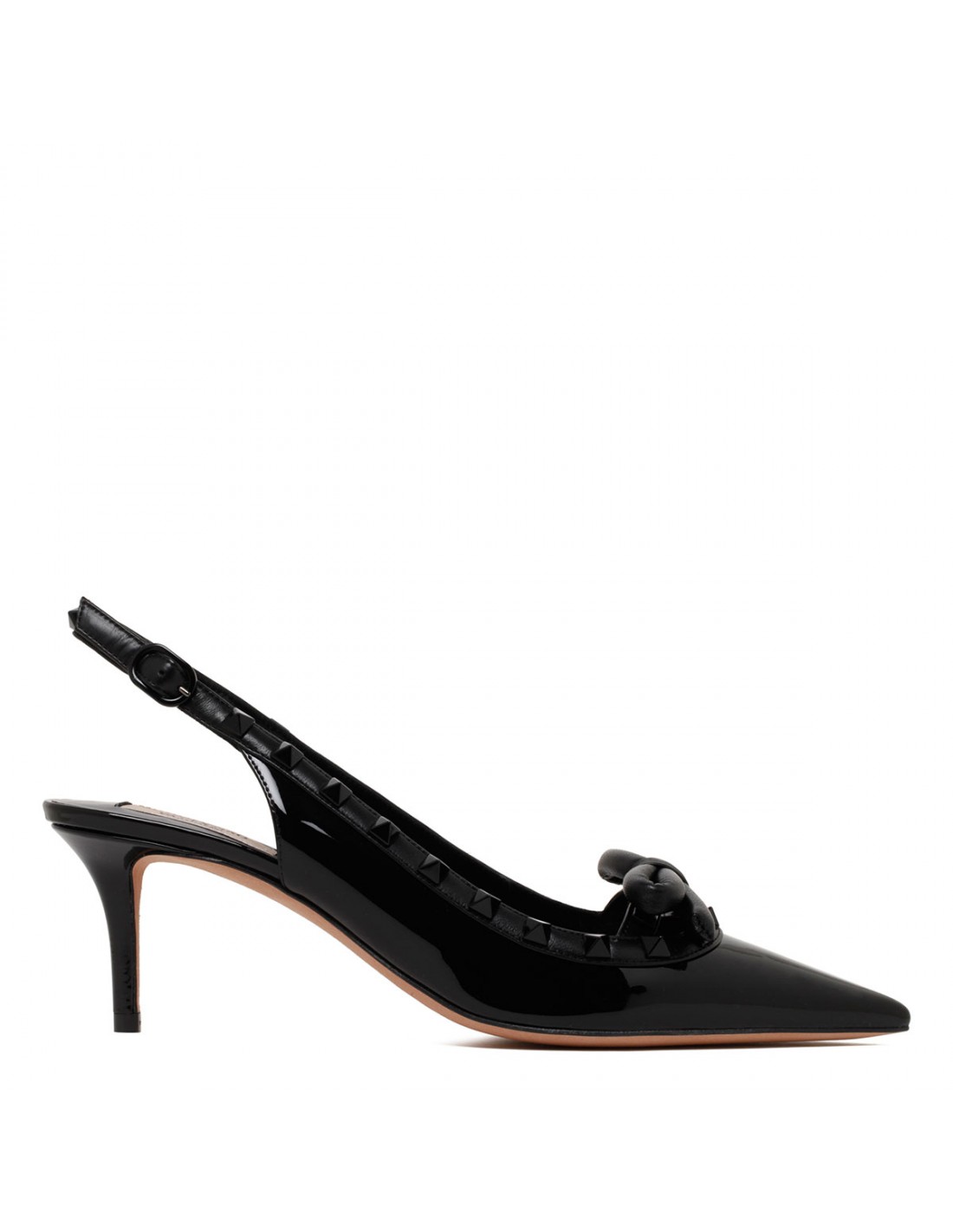 Rockstud Bow slingback pumps | Le Noir - Unconventional Luxury