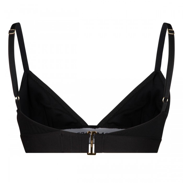 Black triangle-cup bra