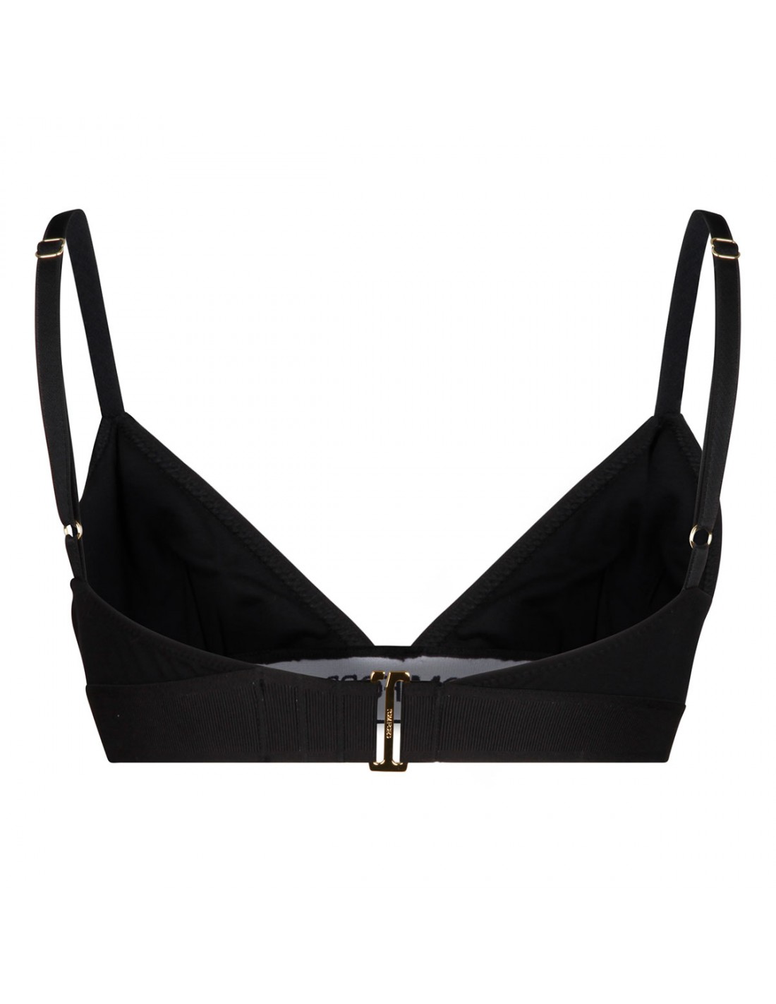 Black triangle-cup bra