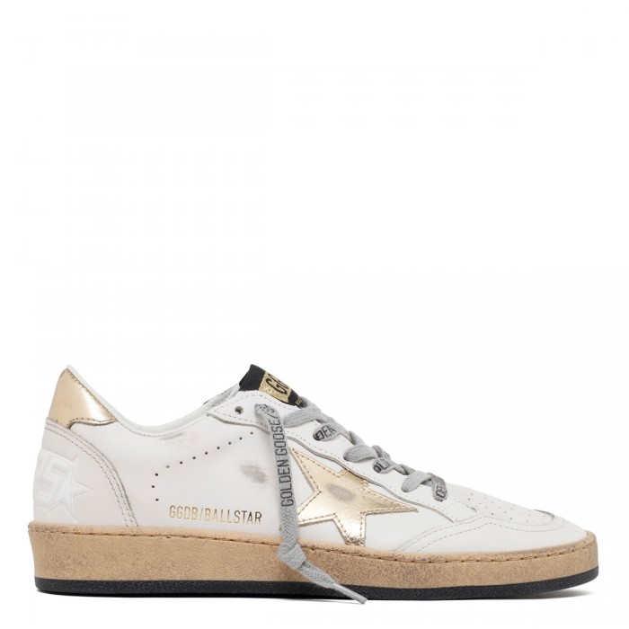 BallStar white and gold sneakers