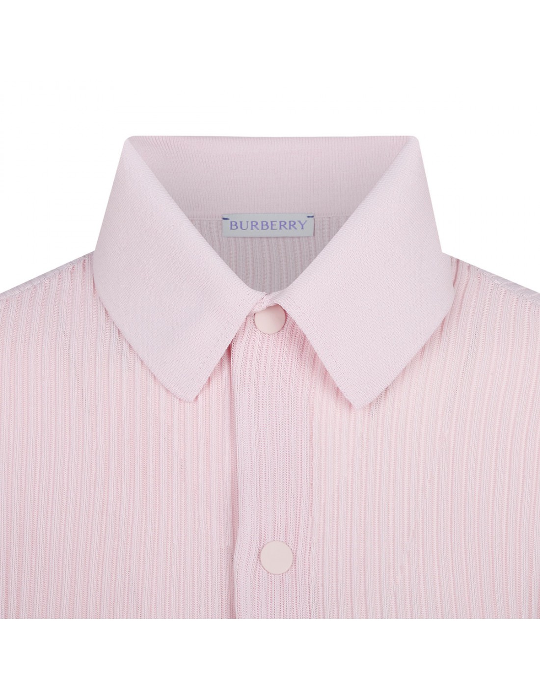 Pink rib-knit shirt