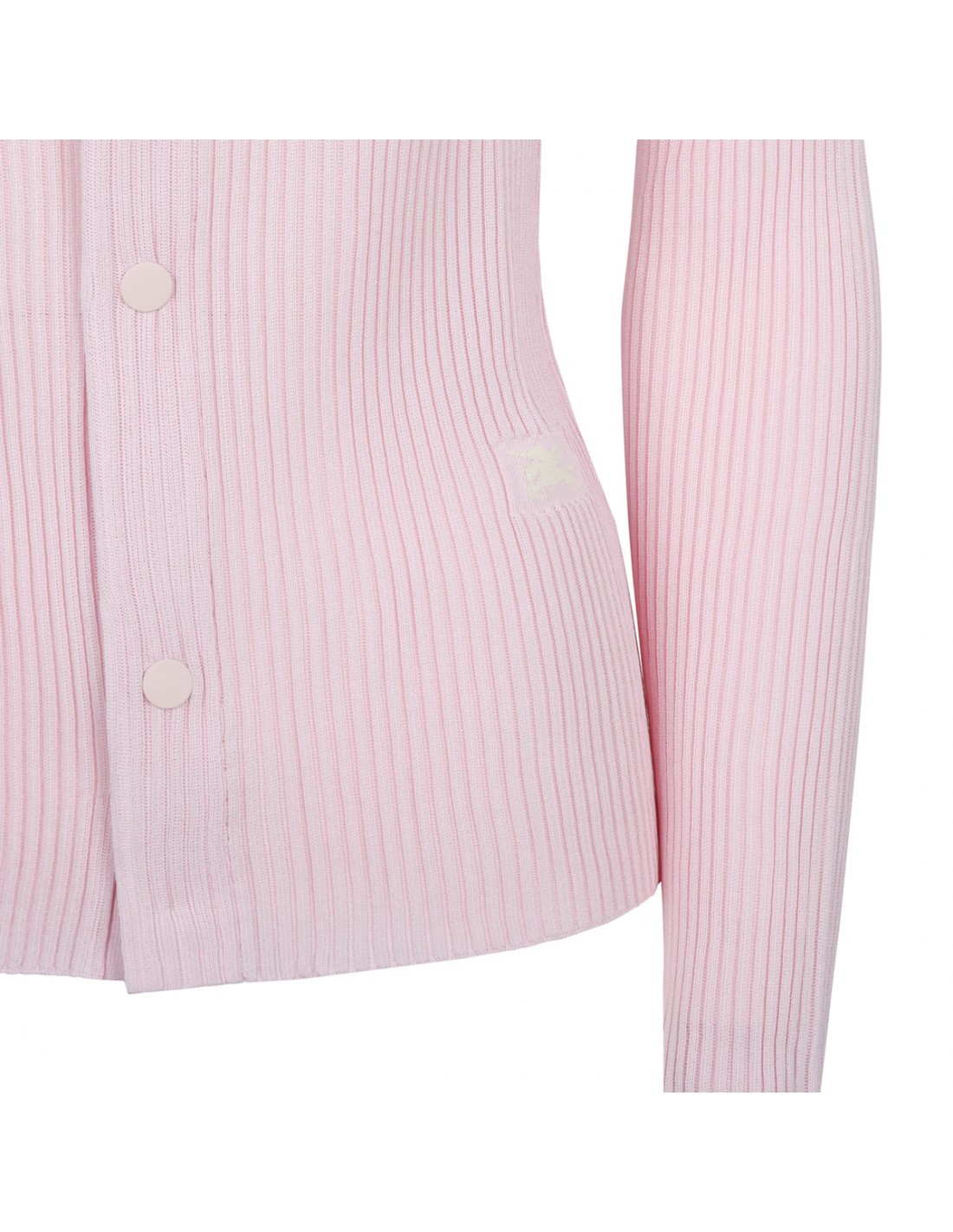 Pink rib-knit shirt