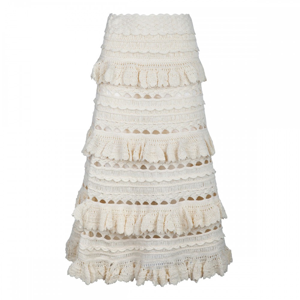 Waverly Crochet midi skirt