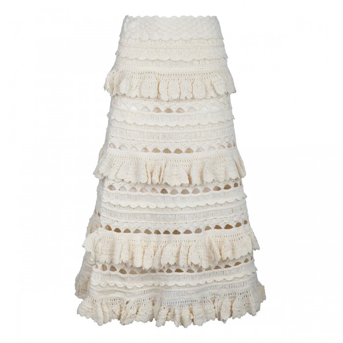 Waverly Crochet midi skirt