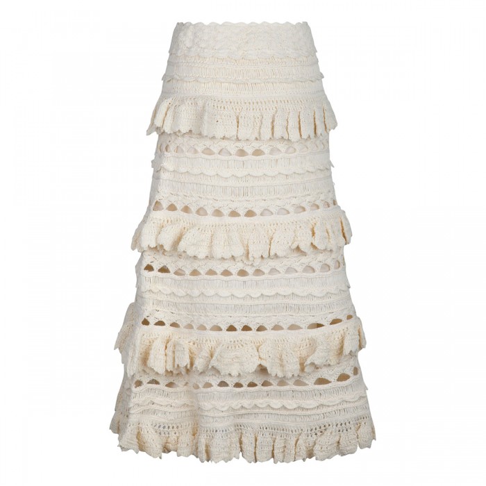 Waverly Crochet midi skirt