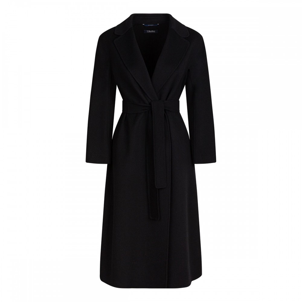 Esturia black virgin wool coat