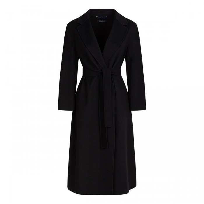 Esturia black virgin wool coat