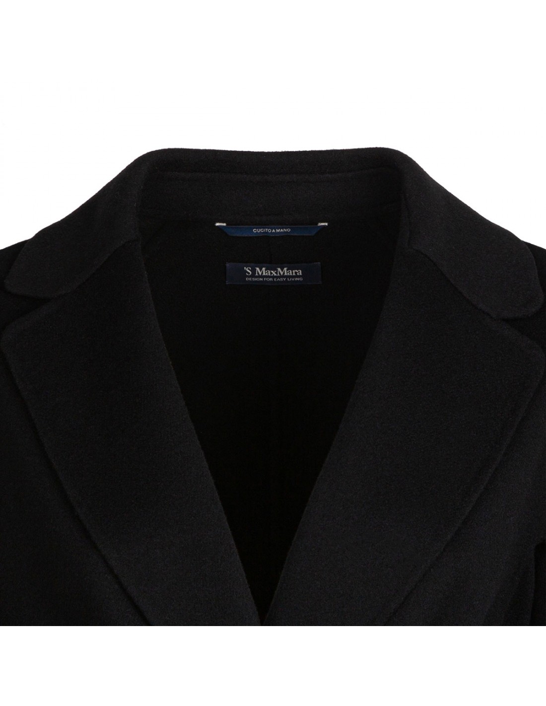 Esturia black virgin wool coat