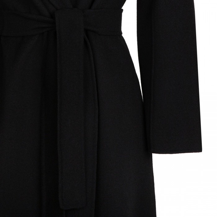 Esturia black virgin wool coat