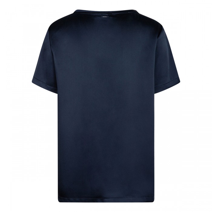 Midnight blue satin T-shirt