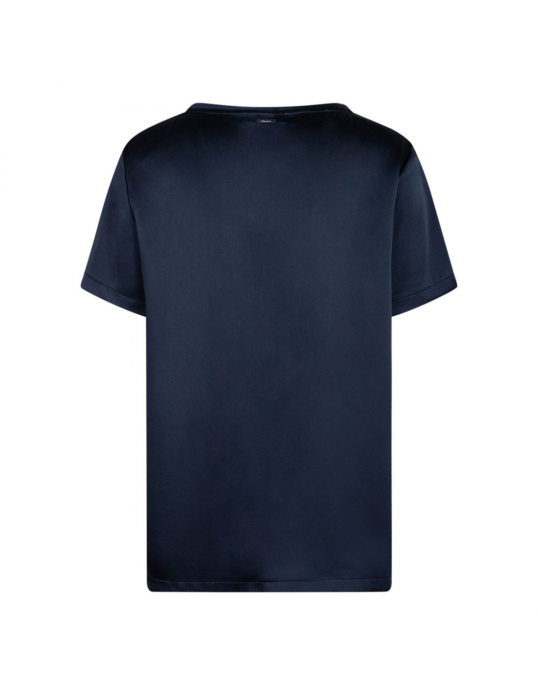 Midnight blue satin T-shirt