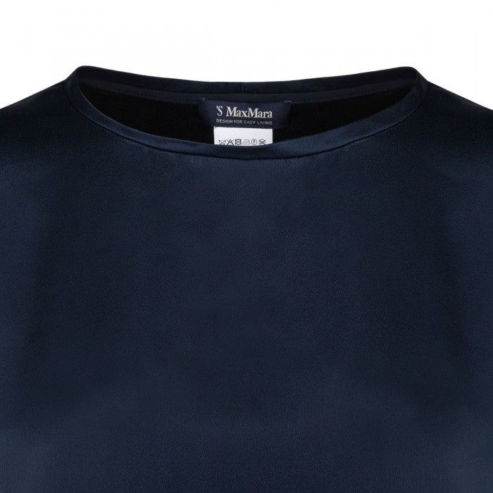 Midnight blue satin T-shirt