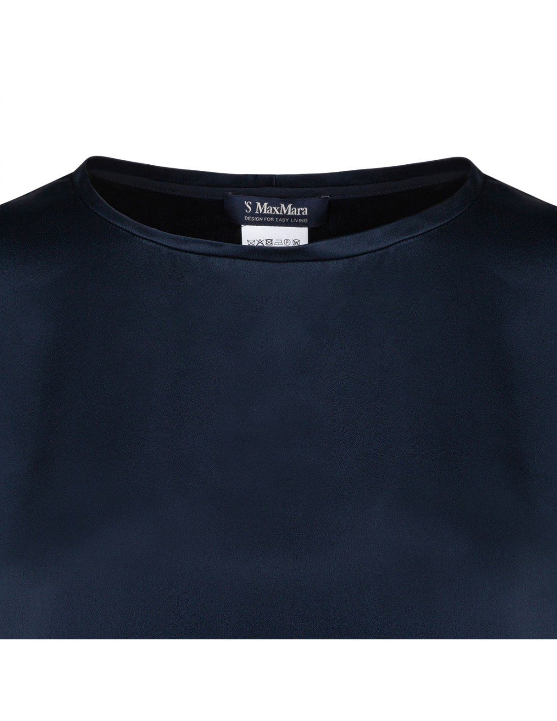 Midnight blue satin T-shirt