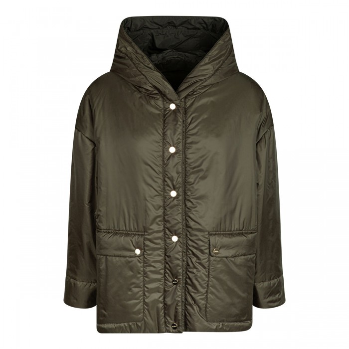 Water-resistant canvas hooded jacket