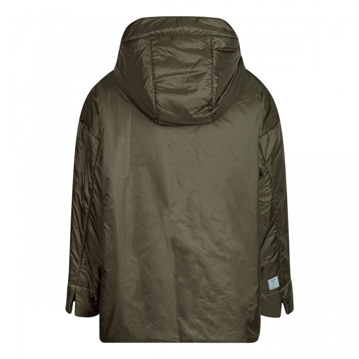 Water-resistant canvas hooded jacket