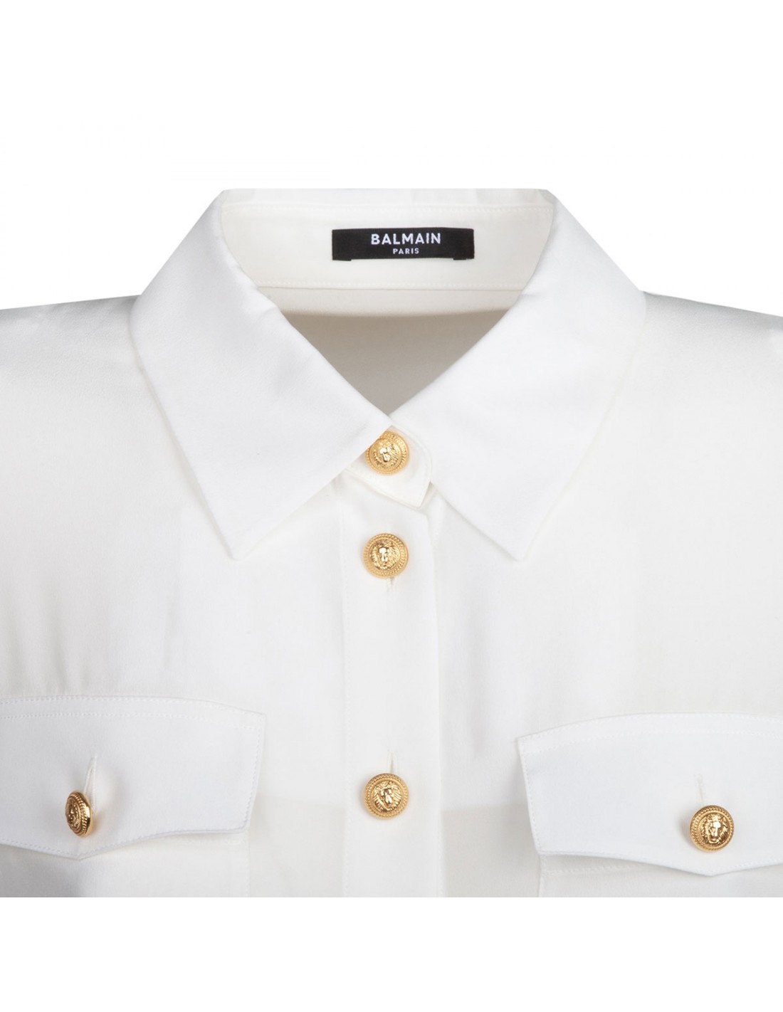 White crepe de chine shirt