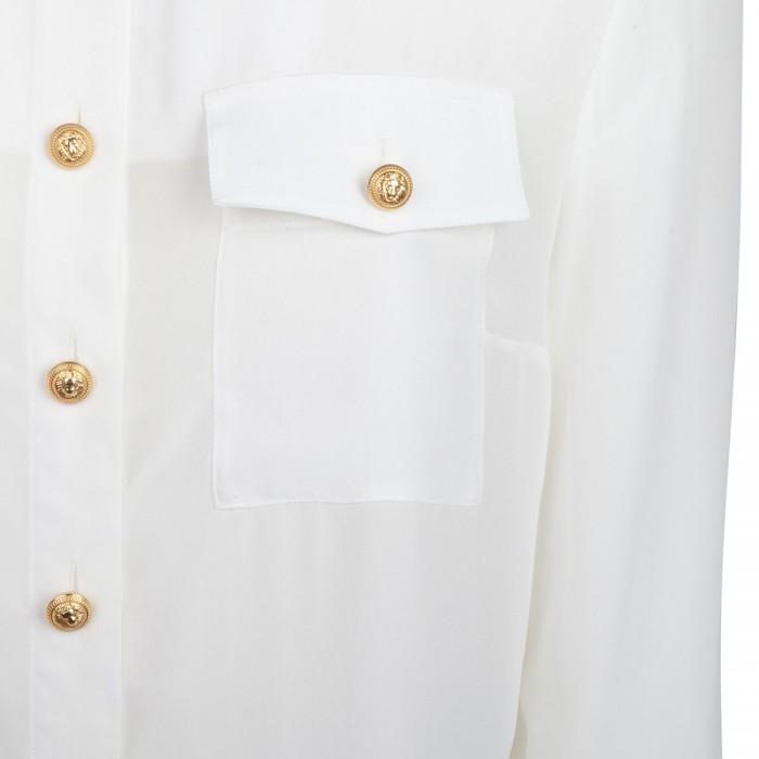 White crepe de chine shirt