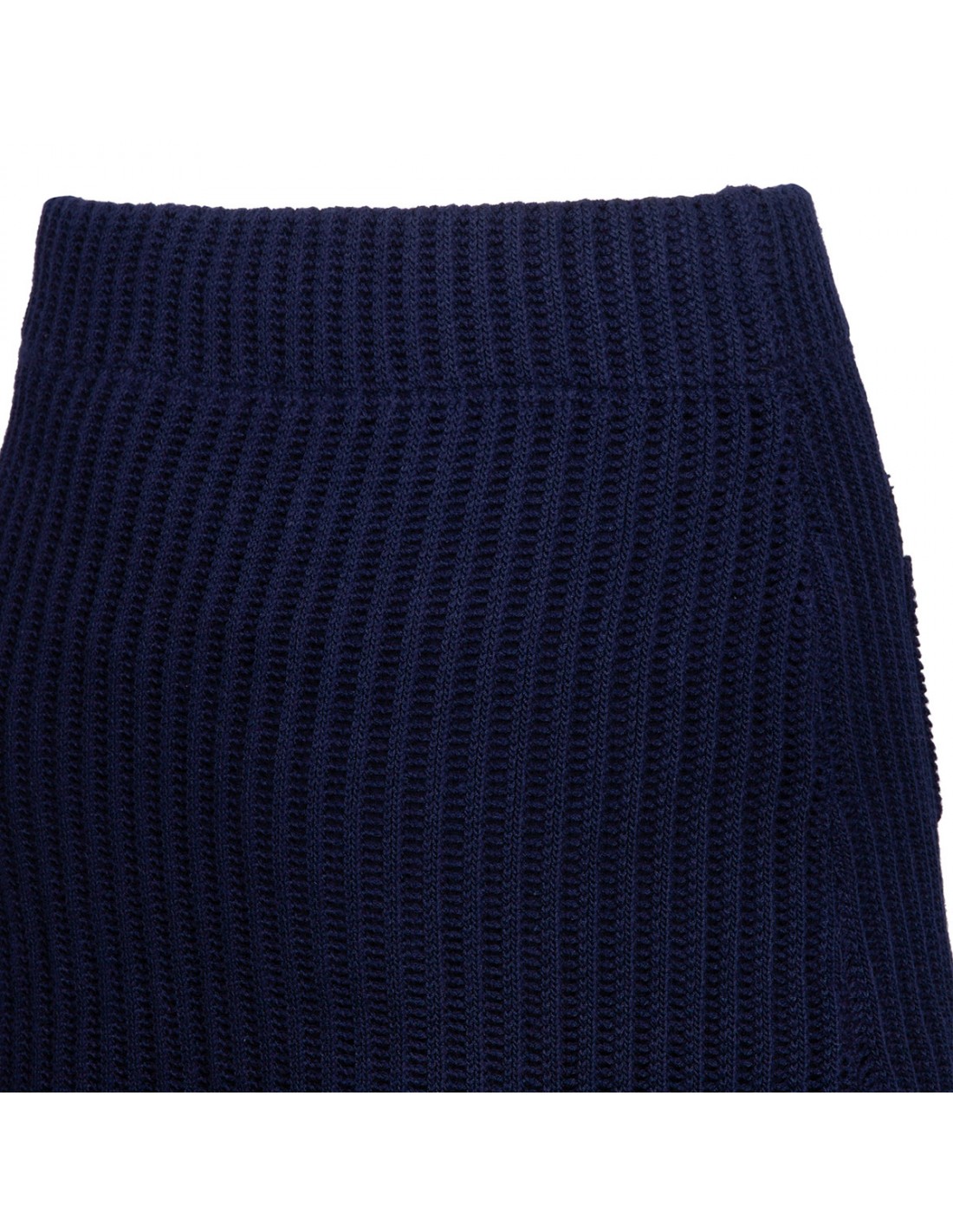 Navy crochet contrast trim mini skirt