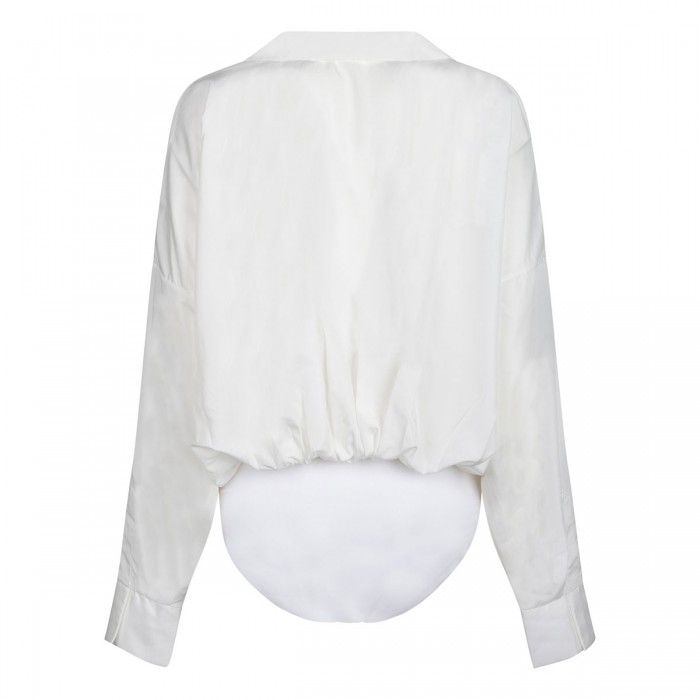 Oversized boyfriend shirt bodysuit