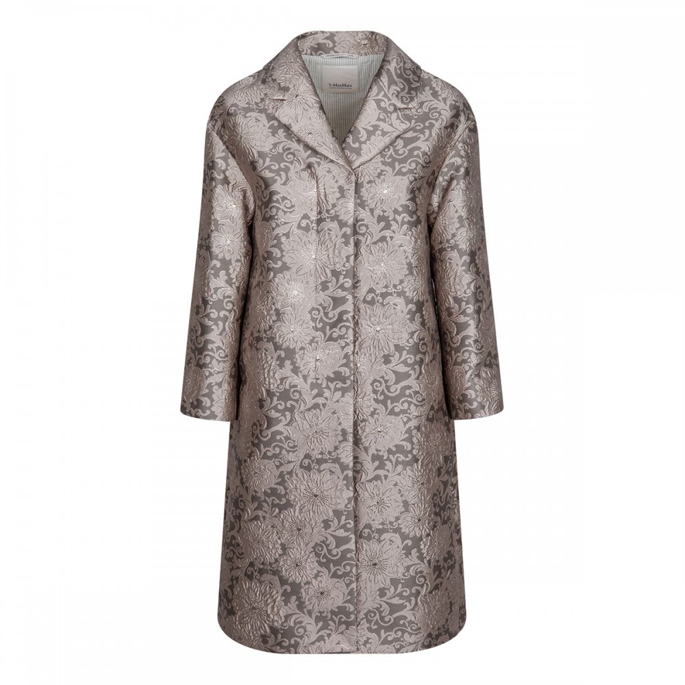 Jacquard silk coat