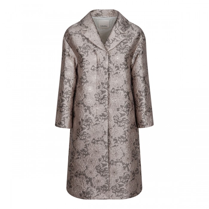 Jacquard silk coat