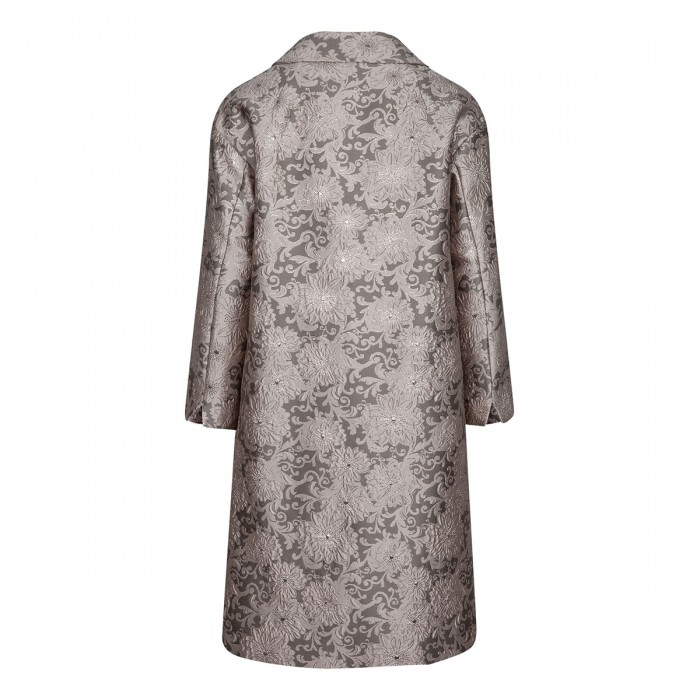 Jacquard silk coat