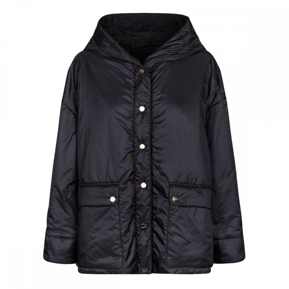 Water-resistant canvas hooded jacket