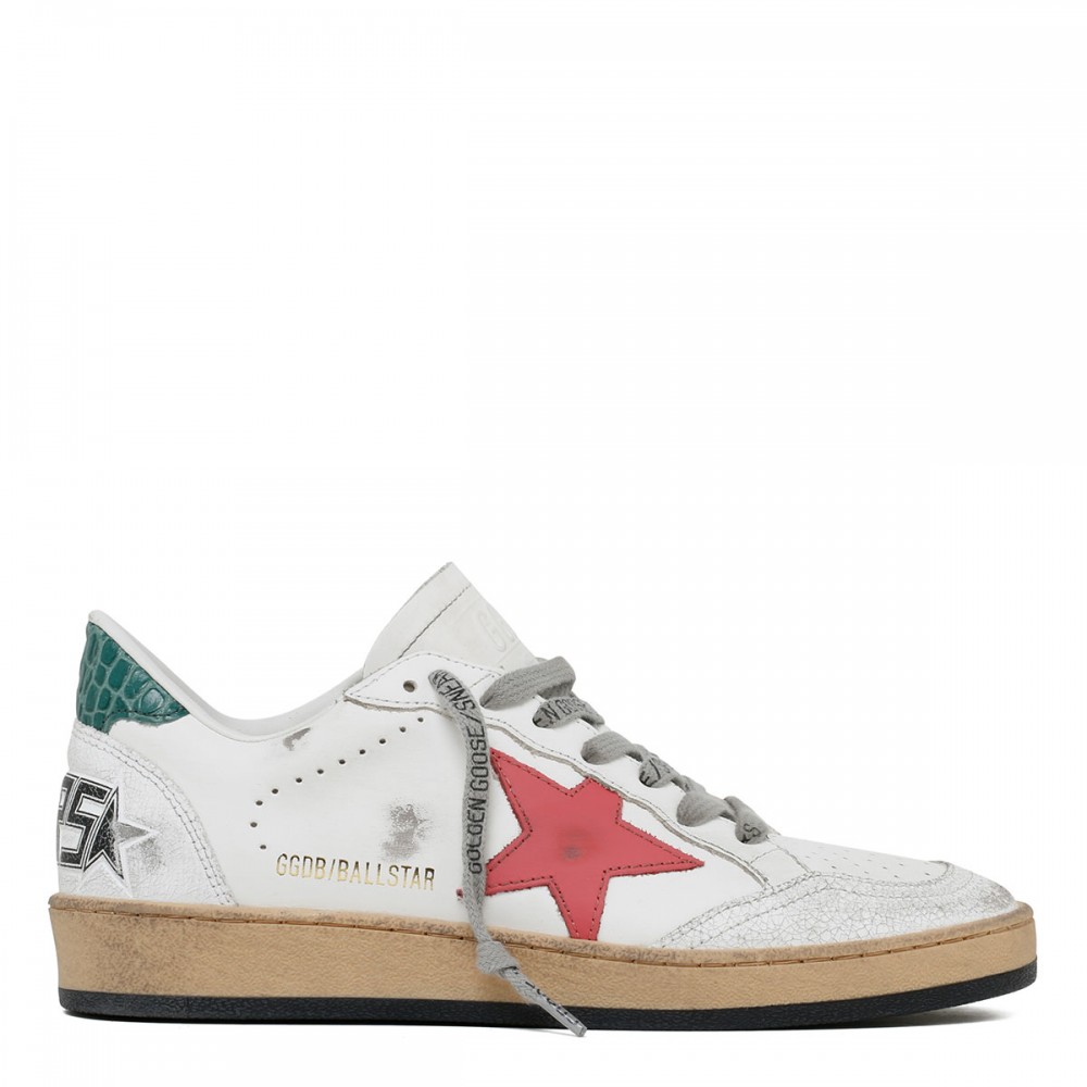 BallStar white and green sneakers