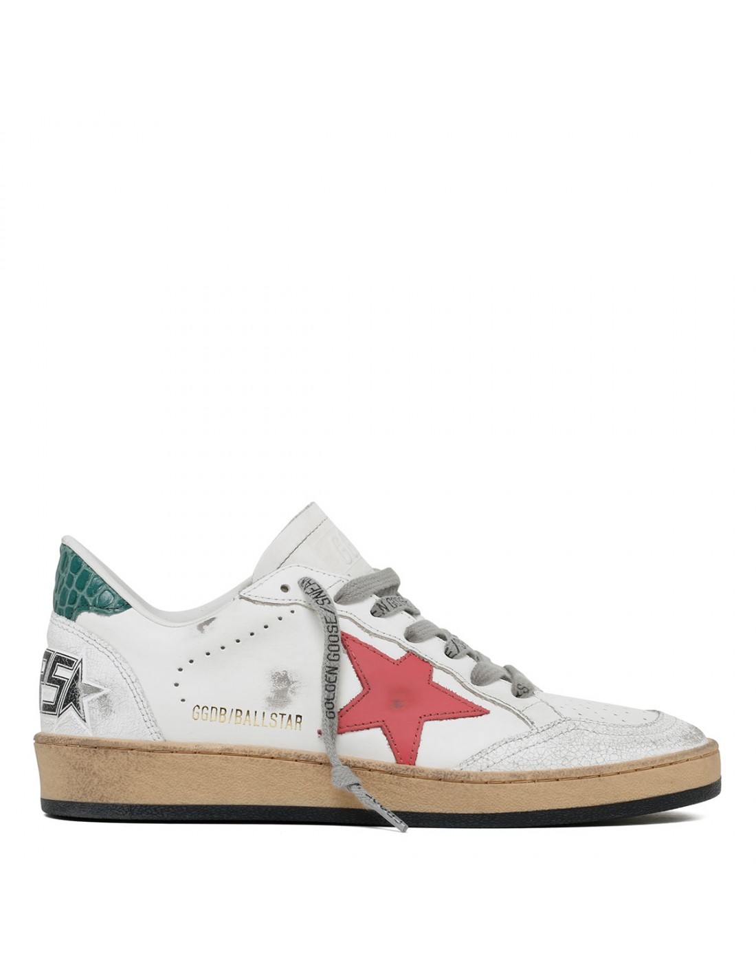 BallStar white and green sneakers