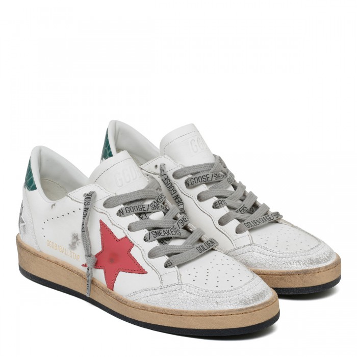 BallStar white and green sneakers