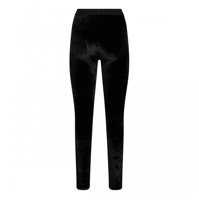 Black velvet leggings