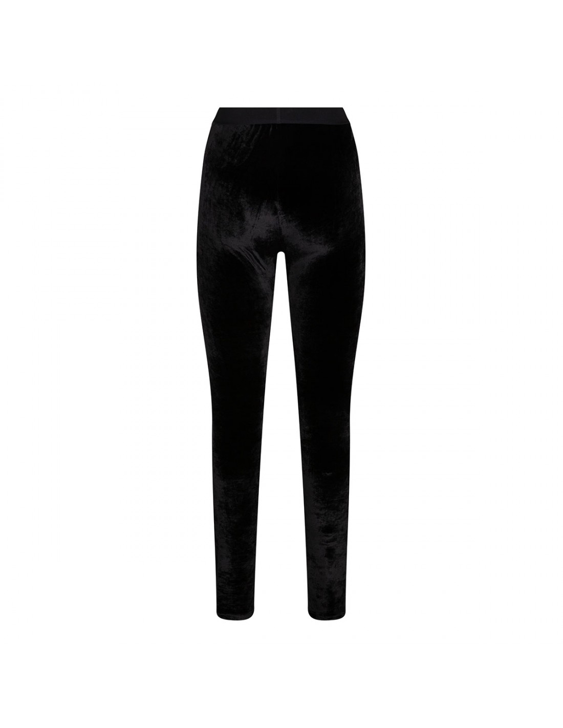 Black velvet leggings