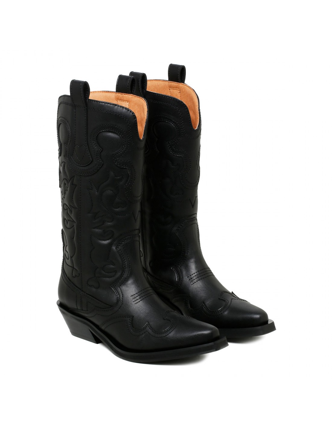 Black mid Western boots