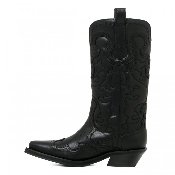 Black mid Western boots