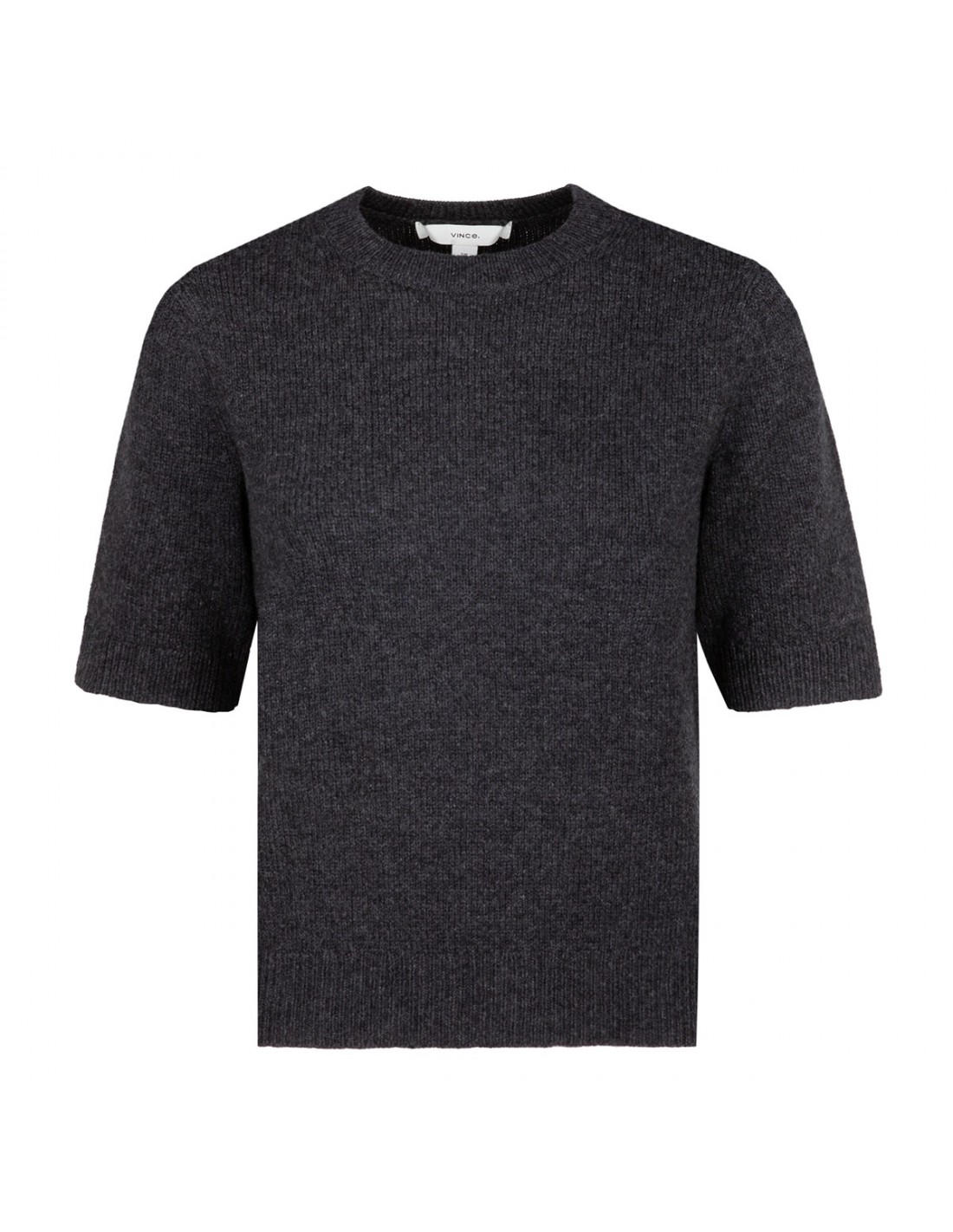 Charcoal-hue wool and cashmere top