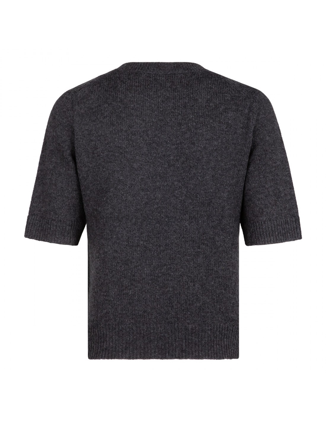 Charcoal-hue wool and cashmere top