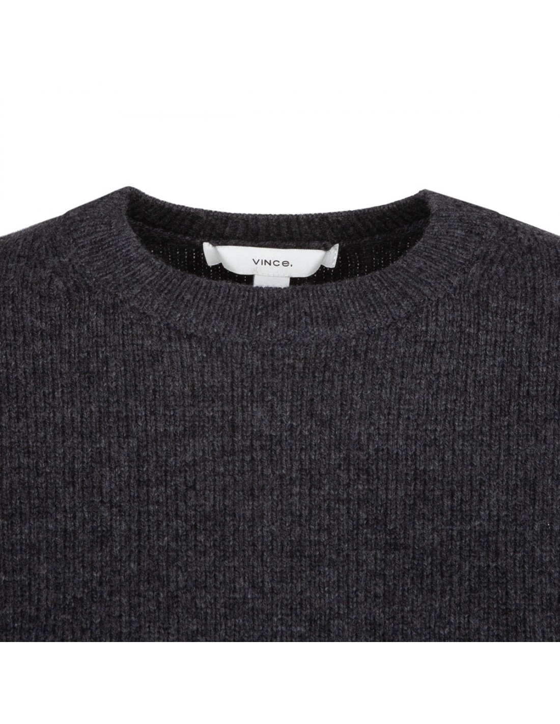 Charcoal-hue wool and cashmere top