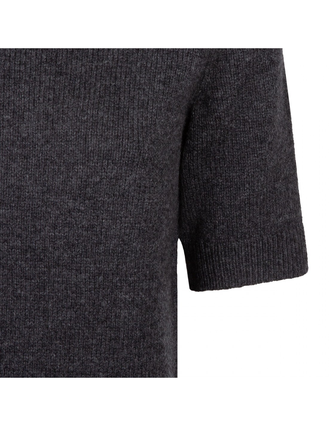 Charcoal-hue wool and cashmere top