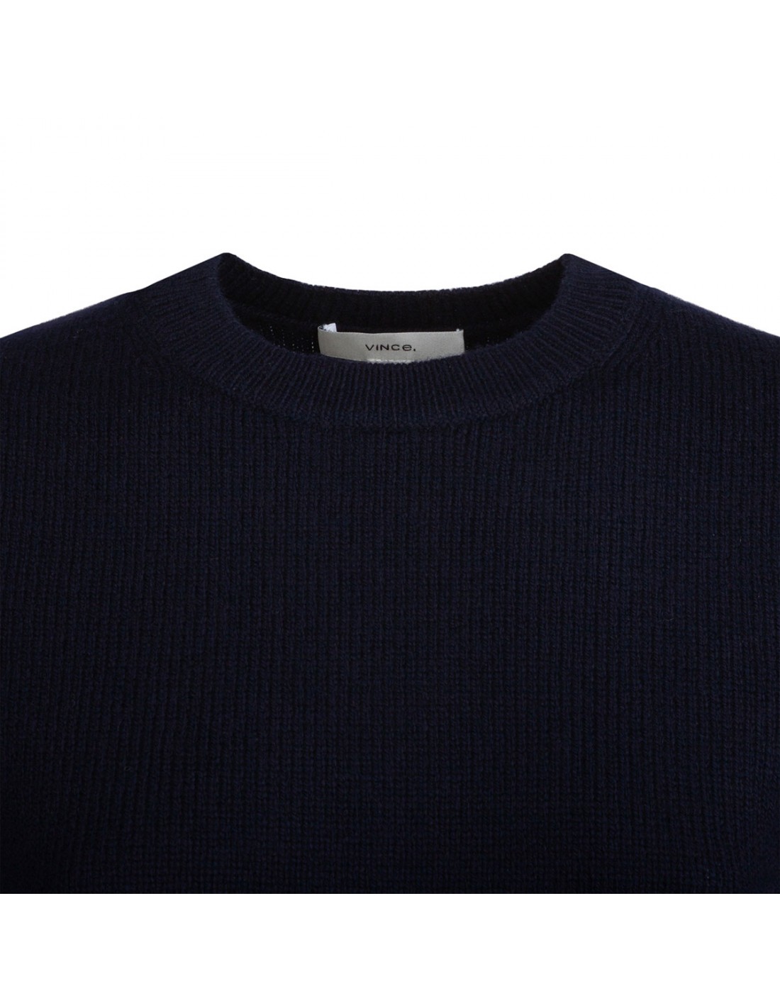 Marine blue wool and cashmere top