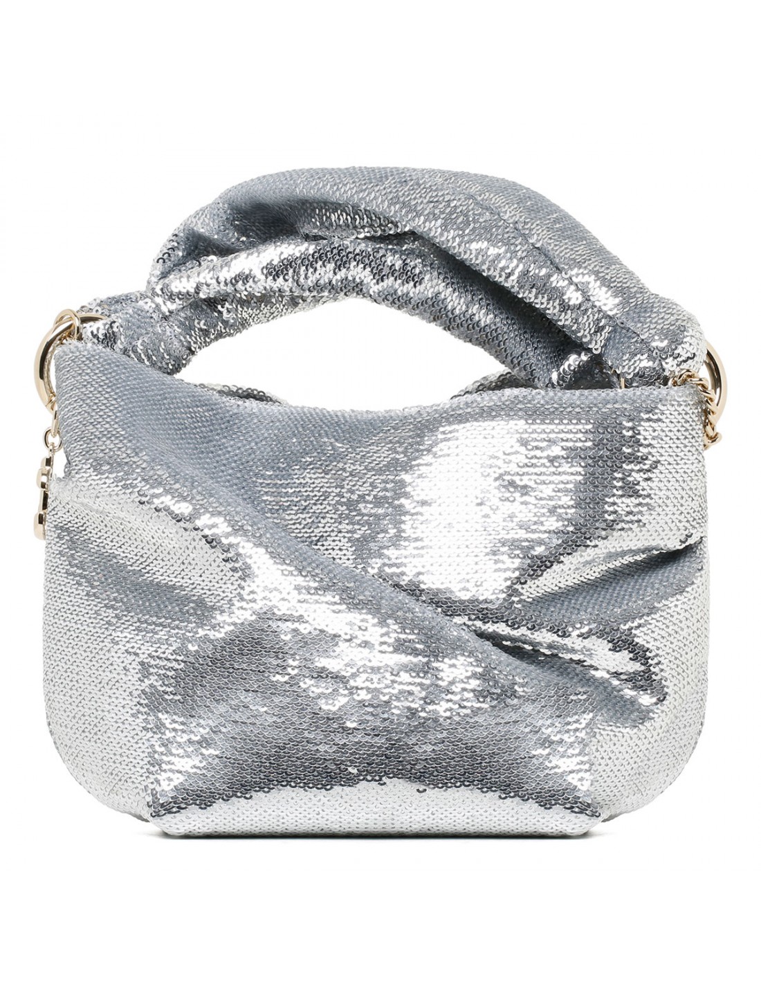 Bonny silver sequined handbag