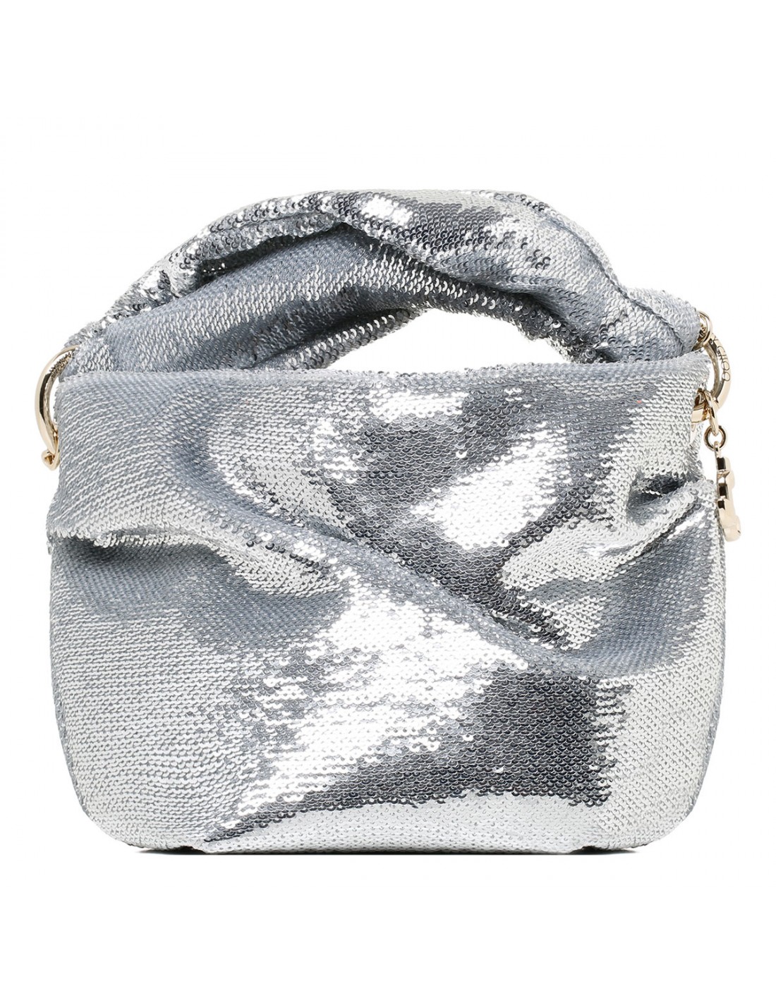 Bonny silver sequined handbag