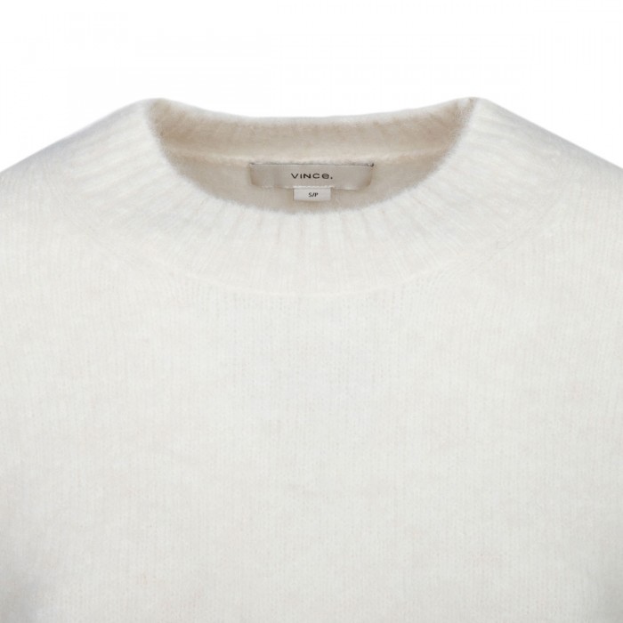 Off-white alpaca blend tunic sweater