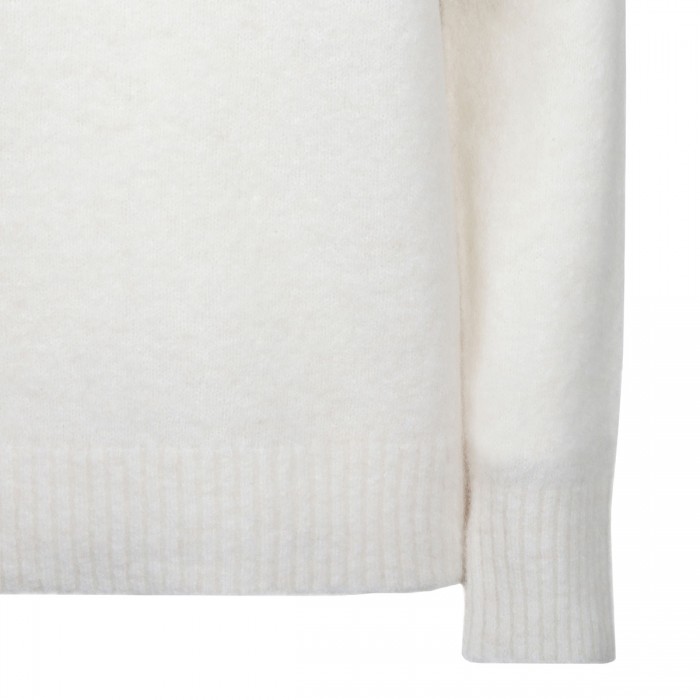 Off-white alpaca blend tunic sweater