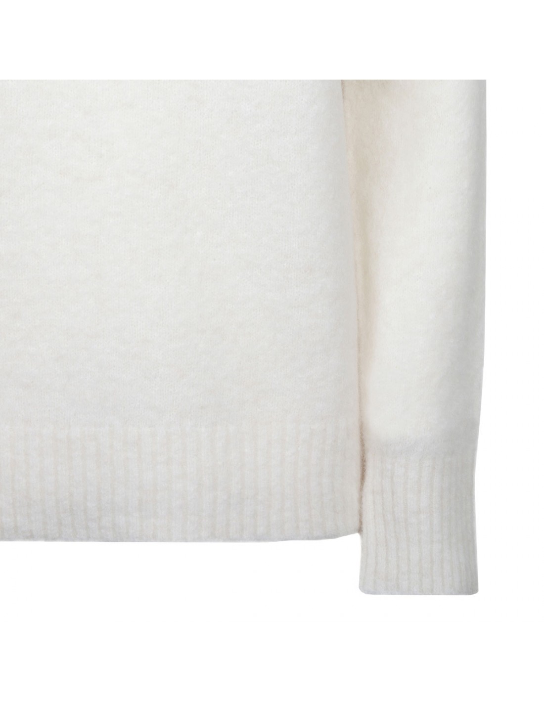 Off-white alpaca blend tunic sweater